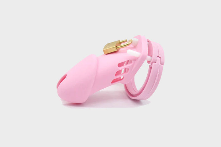 Pink CB6000 chastity cage designed for sissies