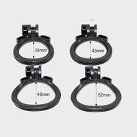 Cobra cage rings range from 38mm diameter to 52mm