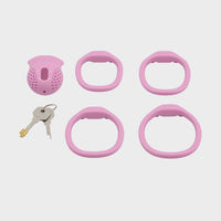InvisiCage™ Ultra-Discreet Pink Silicone Chastity Cage