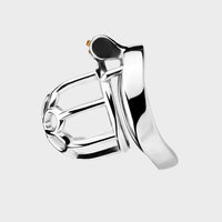 2-inch stainless steel chastity cage.