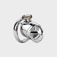 A high quality stainless steel chastity cage.