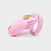 The pink CB6000 chastity cage for locking up submissive men