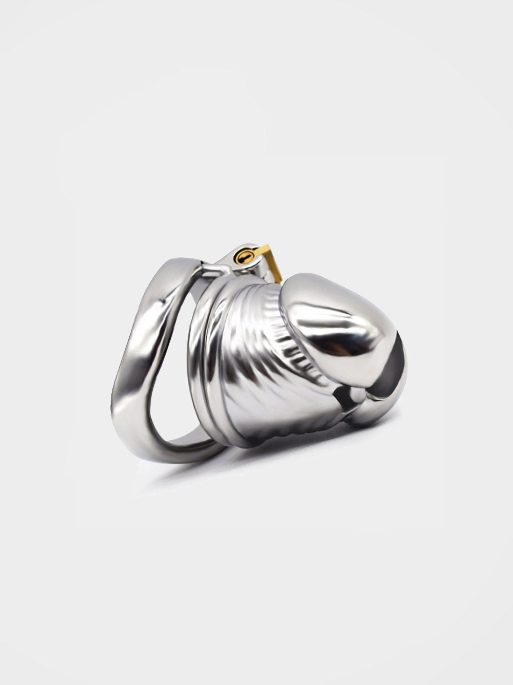 This chastity cage is shaped like a realistic penis