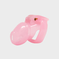 This small pink chastity cage is popular in the kink community