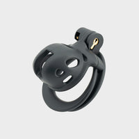 Tiny baby cobra chastity cage in black