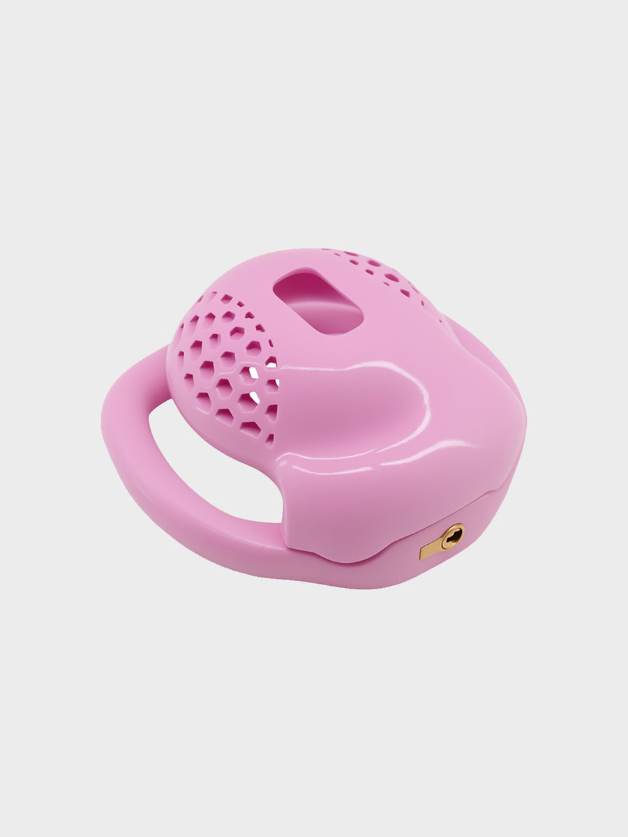 InvisiCage™ Ultra-Discreet Pink Silicone Chastity Cage