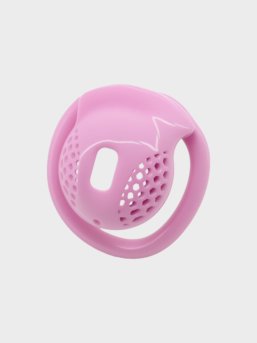InvisiCage™ Ultra-Discreet Pink Silicone Chastity Cage