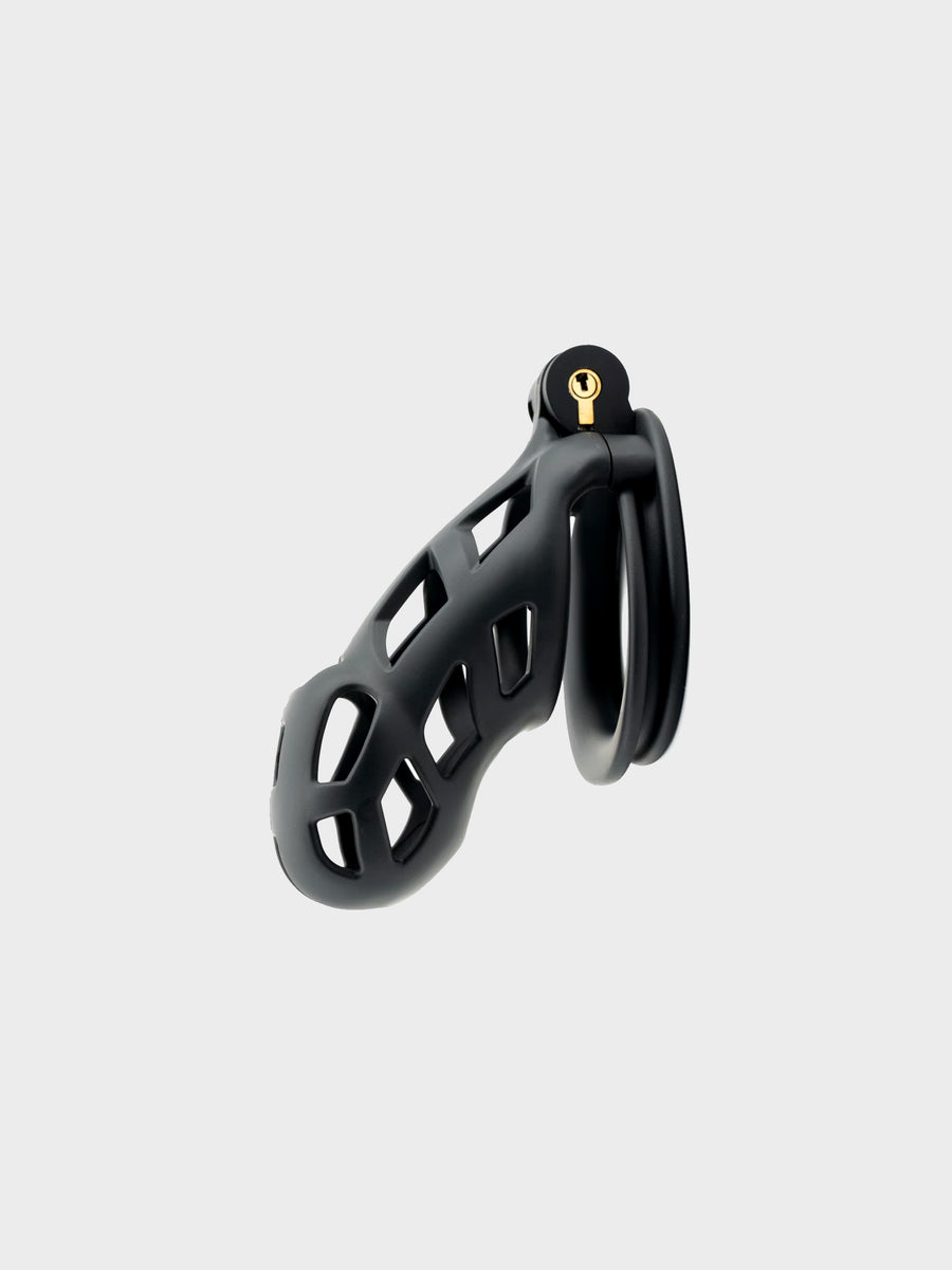 This chastity cage is from the cobra range and measures 3.5 inches