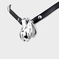 mens chastity belt made from leather and steel