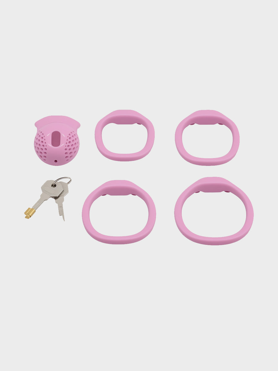 InvisiCage™ Ultra-Discreet Pink Silicone Chastity Cage