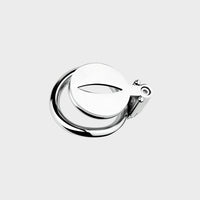 High quality steel chastity cage designed to be almost entirely flat.