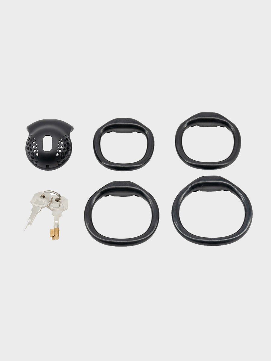 InvisiCage™ Black Edition - Stealth Silicone Chastity Cage