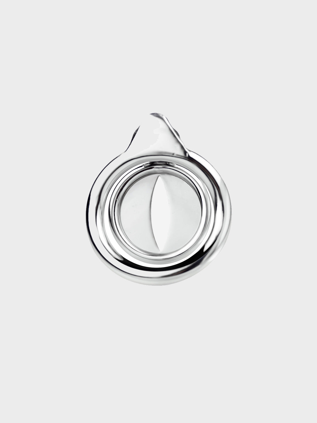 smooth steel chastity cage made by Lockd.