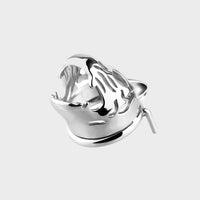 This steel chastity cage is shaped like a tigers head.  Perfect for BDSM.