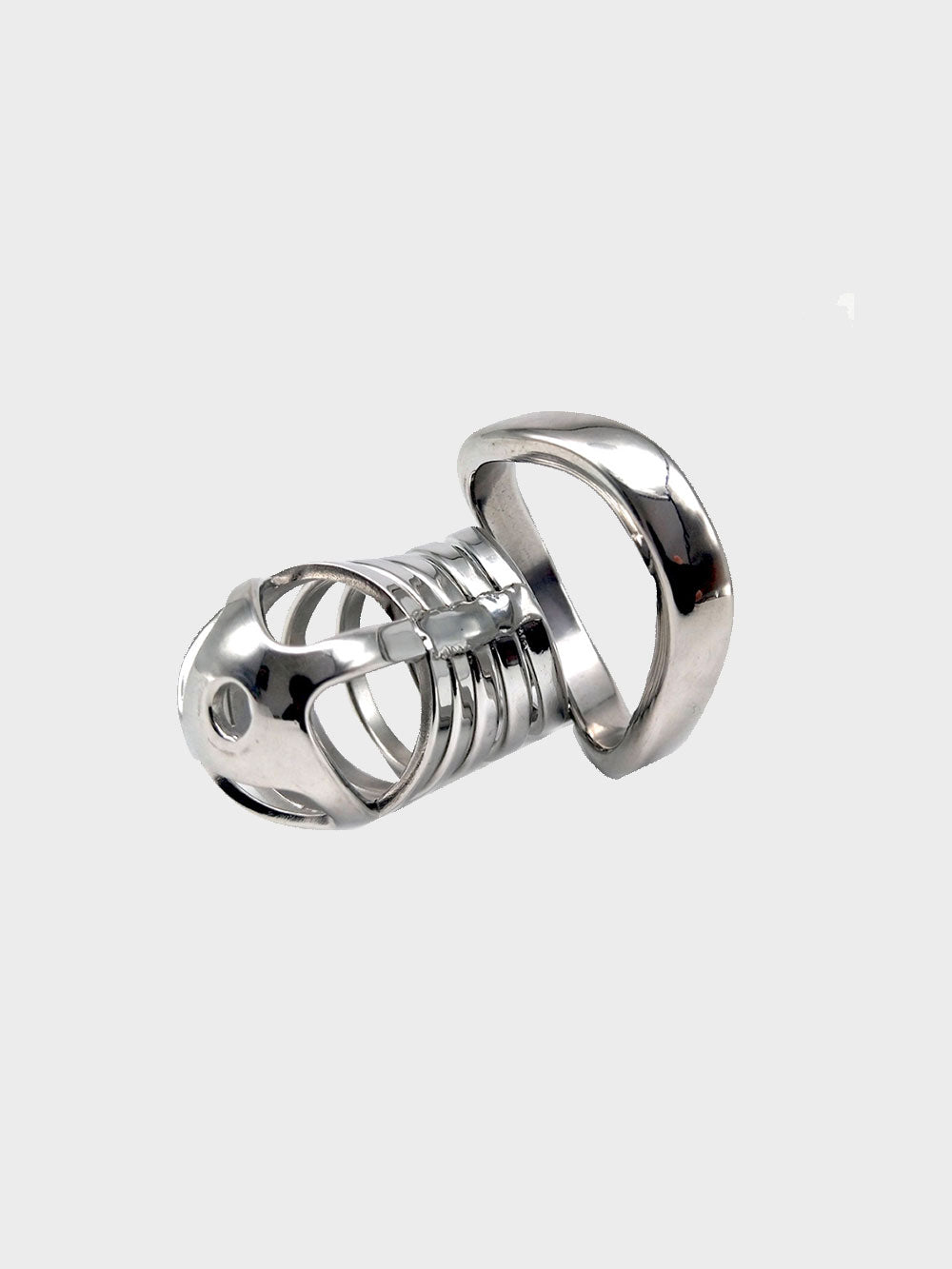 solid steel mens chastity cage