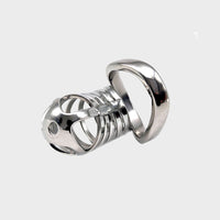 solid steel mens chastity cage