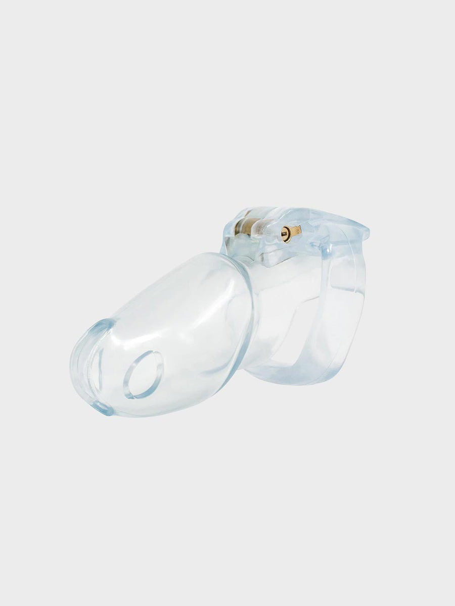 V4 transparent chastity cage with locking mechanism