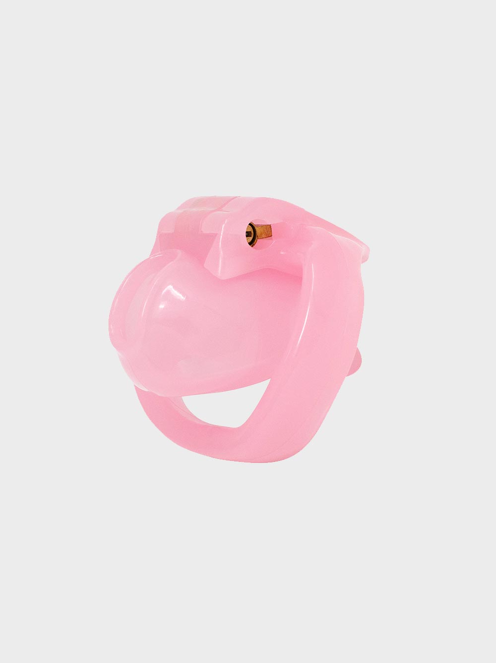 The new V4 nub chastity cage in pink.