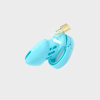 the cb6000 in blue silicone for comfortable chastity wear