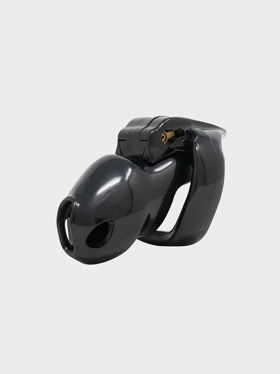 A small black chastity cage ideal for fetish play