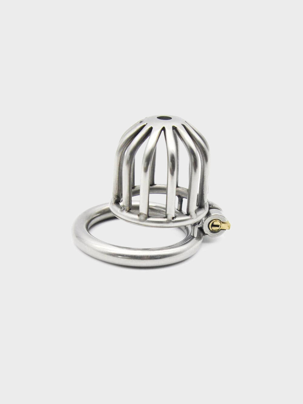 A metal chastity cages around 1.5 inches in length